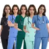 Conjunto de Scrub Amazon Novo Lavagem de Mãos Roupas Multicor Opcional Elástico Secagem Rápida Uniforme de Médico Roupas Cirúrgicas Exportação