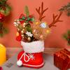 Ramo de Lana Regalo de Navidad Flor Tejida Producto Terminado Adornos para Botas de Navidad Puesto de Decoración para Nochebuena Exportación Transfronteriza