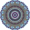 Alfombra Redonda de Terciopelo de Cristal Persa para Sala de Estar, Alfombra Resistente a Manchas y al Desgaste, Felpudo de Fácil Cuidado para Tocador