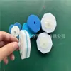 Cabezal de repuesto de fibra desechable para inodoro al por mayor viene con líquido de limpieza comprimido, cabezal de cepillo de esponja absorbente, grande, favorablemente