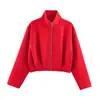 Fabricante transfronterizo de ropa para mujer al por mayor 2026 nueva chaqueta de aviador elegante y con estilo para mujer al por mayor cuello alto