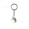 Chaveiro Pingente Desenho Animado Unicórnio PVC Borracha Macia Pequeno Presente Fofo Lembrança Chaveiro Pingente para Bebê