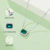 Plata esterlina S925 chapada en platino cultivo joyería fina Esmeralda moda gema joyería para el cuello collar colgante 0.9CT