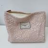 Bolso de mano de negocios vintage con diseño de jacquard, color rosa, portátil, para guardar cosméticos, bolso de viaje moderno y versátil.