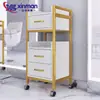 Carrito de Herramientas Especiales para Salón de Peluquería, Carrito para Tienda de Peluquería, Estante de Almacenamiento, Carrito de Almacenamiento de Metal para Barbería Sin Instalación