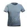 Qisewei Camiseta de Verão com Gola Redonda, Malha Ice Silk, Secagem Rápida, Moda Casual, Esportes de Corrida, Top Masculino Elástico