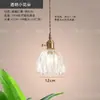 Lâmpada Folha de Lótus Transfronteiriça Japonesa Simples de Vidro Entrada Varanda Cabeceira Nórdico Bar Restaurante Lustre Pequeno de Cabeça Única