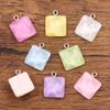 5 accesorios de resina de colores mixtos para bricolaje, colgante de estrella de cinco puntas con forma de flor de amor, accesorios para collar de equipaje