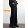 Pantalones deportivos casuales de corte cruzado grueso con forro polar para hombre, otoño e invierno, estilo americano, marca de moda, pantalones deportivos rectos sueltos de dosificación pesada.