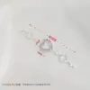 Cor-Preservador Banhado a Ouro 14K Zircônia Corrente de Coração DIY Artesanal Joias de Cristal Corrente Meia com Contas Acessórios de Levantamento com Franja