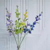 Flor Artificial de Campana de 2 Ramas Flor de Campana Campanilla Lirio del Valle Violeta Trompeta Flor Colgante para Techo de Salón de Bodas