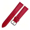 Correa de Reloj Lisa de Cuero con Patrón de Aguja, Piel de Vaca Suave Impermeable, Accesorios de Cadena de Reloj Multicolor, Correa de Reloj con Hebilla de Pin, Venta Directa del Fabricante