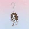 A quinta personalidade cabeça pequena engraçada fofa engraçada desenho animado mercenário prisioneiro chaveiro alto valor de cor bolsa pequeno pingente