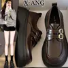 Sapatos Femininos Mary Jane Estilo Academia, Sapatos de Salto Único Estilo JK Japonês, Novo Modelo Primavera 2026, Mocassins de Couro Genuíno com Solado Grosso, Sapatos Pequenos de Couro