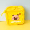 Porta-moedas de Silicone Labubu para Crianças Capivara Bolsa Pequena Fofa Criativa Colorida Bolsa Quadrada Pequena Pingente de Bolsa