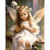 Pintura de Diamantes Ángel Niña Pequeña Diy5D Diamante Completo Decoración Sala de Estar Dormitorio Pintura de Diamantes Exclusivo Transfronterizo Ventas Directas de Fabricante