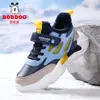 Sapatos Infantis Bobodou Tênis Esportivo Infantil 2026 Novo Estilo Adolescente Superfície de Couro Impermeável Sapatos Infantis Outono Tênis de Corrida