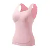 Chaleco cálido con almohadillas incorporadas en el pecho y diseño de bolsillo abdominal, adecuado como capa interior para niñas de secundaria y mayores, engrosado para otoño e invierno
