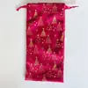 Bolsa de Flanela para Dulces Navideños Transfronteriza Bronceada con Cordón Bolsa de Regalo Bolsa de Regalo Bolsa de Almacenamiento de Regalos Bolsa de Empaque para Joyería