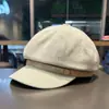 Sombrero Octagonal Estilo Retro Británico Otoño Invierno Simple Versátil Adelgaza la Cara Cálido~Marca de Tendencia Gorra Octagonal de Repartidor