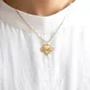 Colar de Aço Inoxidável de Luxo Leve e de Alta Qualidade da Amazon, Corrente de Clavícula Fofa e Versátil, Joias de Aço Titânio, Presente de Aniversário para Meninas