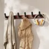 Gancho para Puerta de Madera de Nogal con Adhesivo Fuerte, No Requiere Taladro, Gancho Resistente para Estante de Almacenamiento, Organizador de Perchero para Entrada