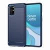 Para funda de teléfono móvil OnePlus 8/8T OnePlus 8 Pro con patrón de fibra de carbono cepillada, funda protectora anticaídas, funda de silicona suave
