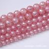 Cuentas sueltas de imitación de cristal de palomitas de maíz, chapado en rojo rosa intenso, accesorios para pulseras y collares, joyería al por mayor, molde Ming