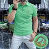 Calidad de Marca Nuevo Estilo Logotipo Personalizado de Alta Gama Lujo Ligero Camisa Polo para Hombre Verano 2025 Manga Corta Llip Corte Delgado Moda Europea