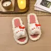 Pantuflas de felpa para mujer sin cordones, lindas pantuflas de algodón a cuadros, de dibujos animados peludas, suela suave, diseño de estrella 2026 para uso en casa en otoño e invierno