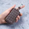 Nova Bolsa para Chaveiro de Carro Universal com Controle Remoto Inteligente em Padrão Trançado com Zíper para Homens e Mulheres, Estojo de Chave para Casa, Atacado em Estoque