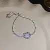 Pulsera Súper Brillante Estilo Lujo Ligero Flor Corazón Redonda Hueca Ajustable Joyería Elegante de Gama Alta Europea y Americana de Nicho para Mujeres