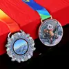 Novo Modelo de Medalhas de Ouro, Prata e Bronze para Eventos Esportivos de Alunos do Jardim de Infância, Certificados de Honra Feitos Sob Medida e Medalhas Personalizadas