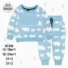 Sudadera de Otoño Nueva de Cuello Redondo Transfronteriza Material Ropa para Bebés y Niños Traje de Dos Piezas Traje Deportivo Casual [Mayoreo]