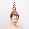 Jiaozhou Yangko tocado abanico apertura danza plaza danza cuadrada tocado de plaza danza clásica folclórica latina actuación de danza cuadrada por Mai Taibao