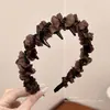 Pinzas para el Cabello de Tela de Alta Gama Estilo Coreano, Diademas Muy Bonitas para Mujer, Diseño de Corona Alta Que No Aprieta la Cabeza, Hace que el Rostro Luzca Más Pequeño, Accesorio para el Cabello de Diadema Exterior