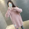 Suéter de mujer de longitud media que cubre las caderas, colección otoño e invierno 2026, engrosado, adecuado para mujeres petite, elegante vestido base para combinar con un abrigo