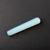 Bastão de Massagem de Cristal de Jade Natural, Bastão de Acupuntura para Planta do Pé, Olhos, Rosto e Corpo Inteiro Cristal Branco