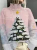 Sudadera de cuello alto para mujer con estampado digital navideño fresco y cálido de Shopee, disponible para venta al por mayor a partir de una pieza