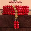 O ano desta vida pulseira de cinábrio 108 pulseira vermelha de manutenção da paz contas de rosário torcidas pulseira multicírculo masculina e feminina