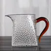 Taza de Cristal Espesa para Infusiones con Patrón Martillado de Alto Borosilicato, Taza para Compartir Té en la Oficina, Taza de Cristal para Preparar Té de Alta Gama, Todo en Uno