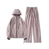 Novo Conjunto de Ski de Veludo Solto de Inverno 2025 para Homens e Mulheres, Conjunto de Duas Peças com Capuz para Esportes de Montanhismo ao Ar Livre