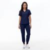 Amazon V-neck manga curta enfermeira roupas de gerenciamento de pele masculina e feminina roupas de lavagem à mão sala de cirurgia roupas de isolamento conjunto de roupas de trabalho