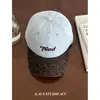 Boné de Baseball Jeans Patchwork Estampa de Leopardo Estilo Coreano para Mulheres, Novo Modelo Primavera 2026, Aba Larga, Copa Profunda, Boné Bico de Pato para Casais, Faz o Rosto Parecer Menor