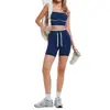 Nuevo conjunto deportivo transfronterizo para mujer: Shorts de fitness de tiro alto que levantan los glúteos, sujetador de yoga de alta elasticidad con sensación de segunda piel y hermoso diseño en la espalda