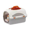 Transportadora de Aerolínea Específica para Gatos con Ventana Superior, Caja de Transporte Transpirable de Doble Puerta con Comedero, Suministros Portátiles para Mascotas para Uso en Automóvil
