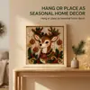 Kit de Pintura con Fieltro de Aguja para Tela Navideña 3D Festival Creativo DIY Hecho a Mano Forma Linda de Muñeco de Nieve Ciervo Decoración