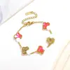 Pulsera Trébol Transfronteriza con Diamantes, Acero de Titanio, Chapado en Oro de 18 Quilates, Nácar de Doble Cara, Joyería de Moda, Fresca y Dulce