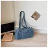 Bolso de Mezclilla Retro Estilo Harajuku Japonés para Mujer, Bolso Tipo Almohada de Gran Capacidad Nuevo, Bolso Cruzado Casual Ligero, Bolso para Clase