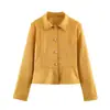 Ins Ropa de mujer estilo europeo y americano al por mayor 2026 Otoño Nuevo Hombros Acolchados Chaqueta Abrigo Efecto Gamuza 8372274